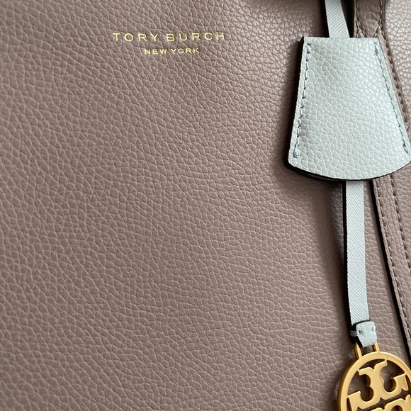 Tory Burch Perry Taupe Leather Triple Compartment Tote with Wallet - Picture 4 of 8